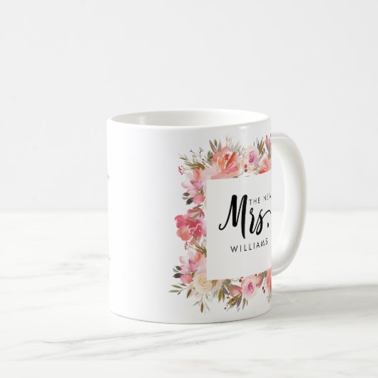 Mug Rêver rose | MARIAGE LE NOUVEAU MRS Typographie (Devant droit)