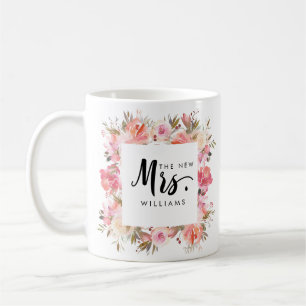 Mug Rêver rose MARIAGE LE NOUVEAU MRS Typographie