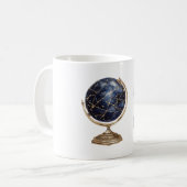 Mug Rêves de globe terrestre bleu (Devant gauche)