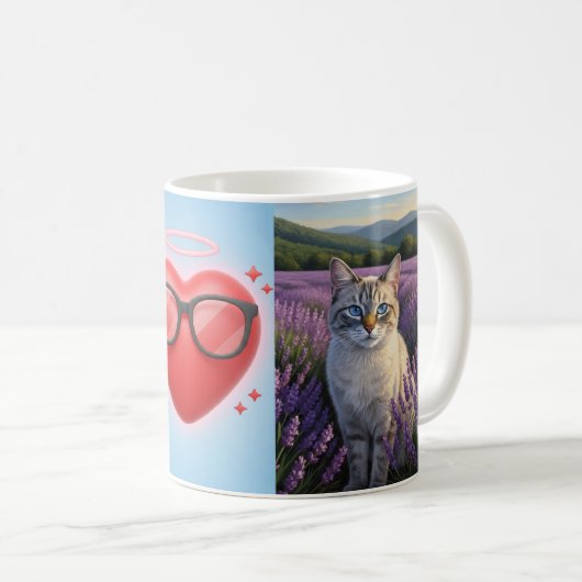 Mug Rêves de Lavande : Un Regard de Sérénité (Devant droit)