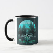 Mug Rêves de neige et Evergreens Retro Sunset (Gauche)