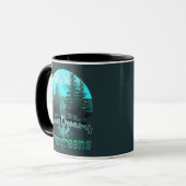 Mug Rêves de neige et Evergreens Retro Sunset (Devant gauche)