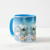 Mug Rêves de nuit Citrouilles bleus (Devant gauche)