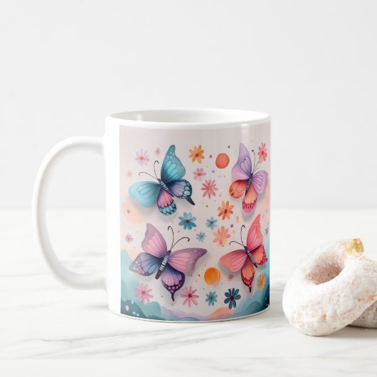 Mug Rêves de Papillon (Avec donut)