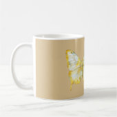 Mug Rêves de papillon blanc jaune citron (Gauche)