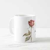 Mug Rêves de papillon blanc rose rouge rose (Devant gauche)