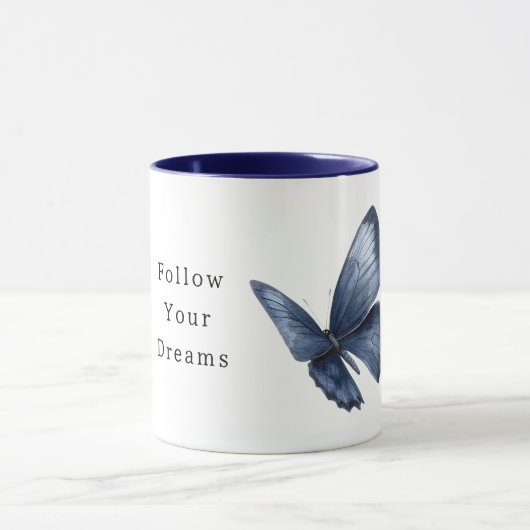 Mug Rêves de papillon bleu (Centre)