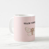 Mug Rêves de papillon rose (Devant gauche)