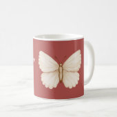 Mug Rêves de papillon rouge blanc (Devant droit)