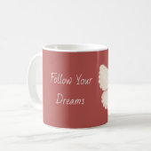 Mug Rêves de papillon rouge blanc (Devant gauche)
