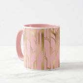 Mug Rêves Deco rose et or (Devant gauche)