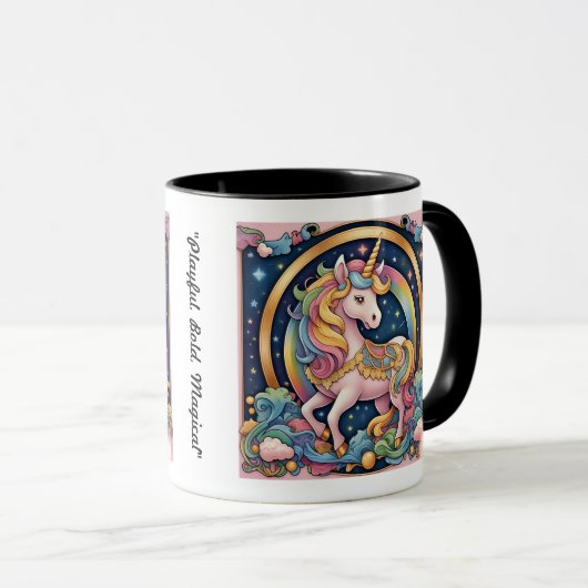 Mug "Rêves magiques arc-en-ciel" (Devant droit)