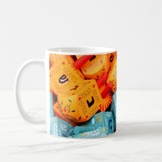 Mug Rêves orange et bleu (Gauche)