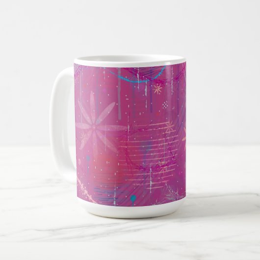 Mug Rêves roses abstraits (Devant gauche)