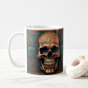 Mug Revêtement en cuir 3D à outils Squelette imprimé