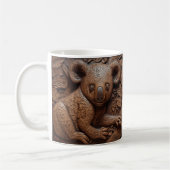Mug Revêtement en cuir 3D imprimé ours Koala (Gauche)