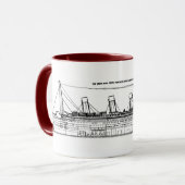 Mug Revêtements blancs d'étoile (Devant gauche)