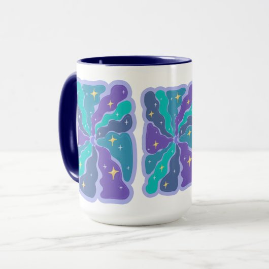 Mug Rêveur - Lune et Étoiles ! (Devant gauche)