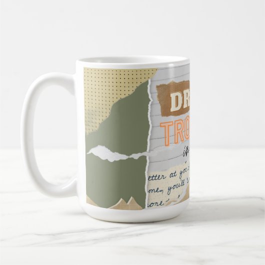 Mug Rêvez vos ennuis dans le café-devis (Gauche)