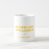 Mug Révision comme la correction orthographique Drôle (Centre)