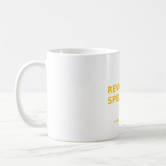 Mug Révision comme la correction orthographique Drôle (Gauche)