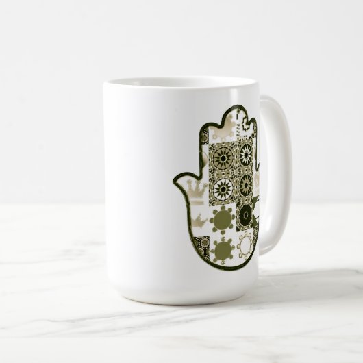 Mug Revisit Khamsa Hand Patchwork 1 (Devant droit)