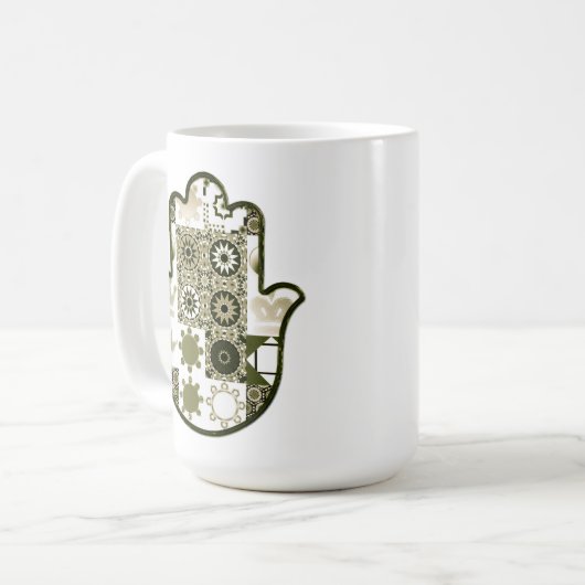 Mug Revisit Khamsa Hand Patchwork 1 (Devant gauche)
