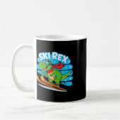 Mug Rex Ski Drôle De Ski Dinosaure Conception De Sport (Gauche)