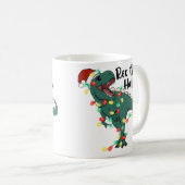 Mug Rex the Halls Dinosaur T-rex Noël (Devant droit)