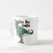 Mug Rex the Halls Dinosaur T-rex Noël (Devant gauche)