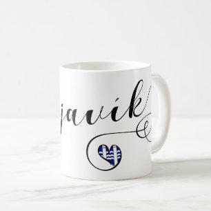 Mug Reykjavík Heart, islandais