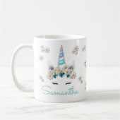Mug Rhinestones Turquoise Couronne Unicorne avec margu (Gauche)