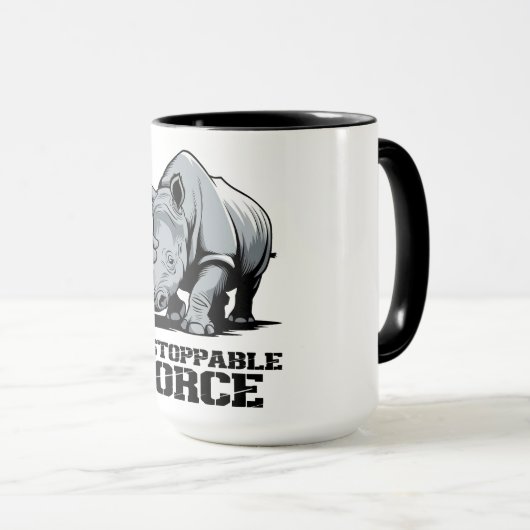 Mug Rhino incassable : Force et puissance déchaînées (Devant droit)