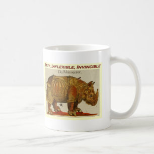 Mug Rhinocéros raide, inflexible, invincible brown.jp