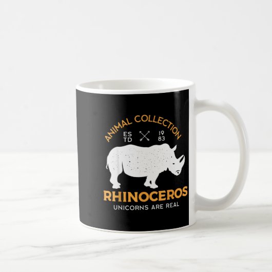 Mug Rhinoceros Unicorns Are Real Funny Animal (Droite)
