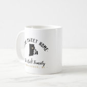 Mug Rhode Island Home Sweet Home Famille Monogramme Mu (Devant gauche)