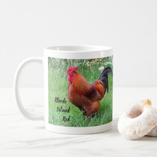 Mug Rhode Island Red Rooster (Avec donut)