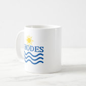 Mug RHODES Grèce. Vagues Sun (Devant gauche)