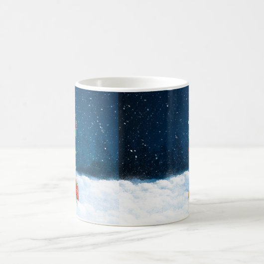 Mug Rhodesian Ridgeback Chien dans neige cadeau de Noë (Centre)