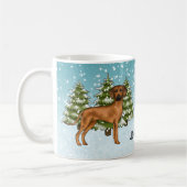 Mug Rhodesian Ridgeback du nom de Neige Forêt d'Hiver (Gauche)