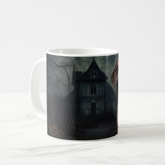Mug Rhodesian Ridgeback Halloween effrayant (Devant gauche)