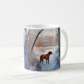 Mug Rhodesian Ridgeback Laisser Neige Noël (Devant droit)
