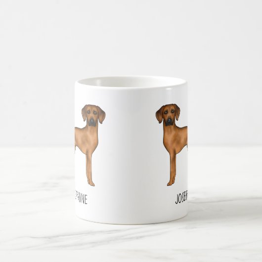 Mug Rhodesian Ridgeback mignon Chien Lion Brown Avec N (Centre)