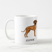 Mug Rhodesian Ridgeback mignon Chien Lion Brown Avec N (Gauche)