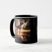 Mug Rhodesian Ridgeback Sunset Beach Majesté (Devant gauche)