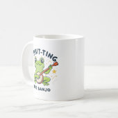 Mug Ribbit-ting Banjo, Cute Frog Jouer de la musique (Devant gauche)