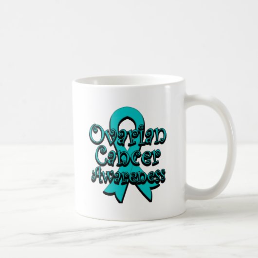 Mug Ribbon de sensibilisation au cancer de l'ovaire (Droite)