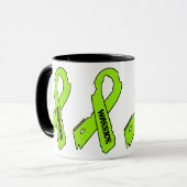 Mug Ribbon déchiré/Guerrier...Lyme (Devant gauche)