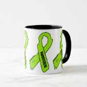 Mug Ribbon déchiré/Guerrier...Lyme (Devant droit)