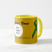 Mug Ribbon Emerald Green Stand Tmpl par Kenneth Yoncic (Devant droit)